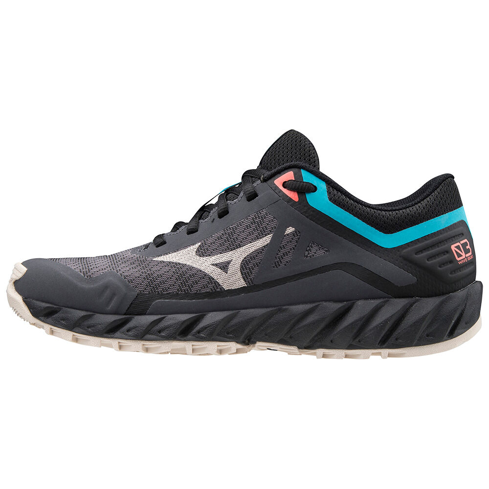 Womens Mizuno Wave Ibuki 3 Trail Running Shoes Black/Grey/Blue Philippines (MWJYSH873)